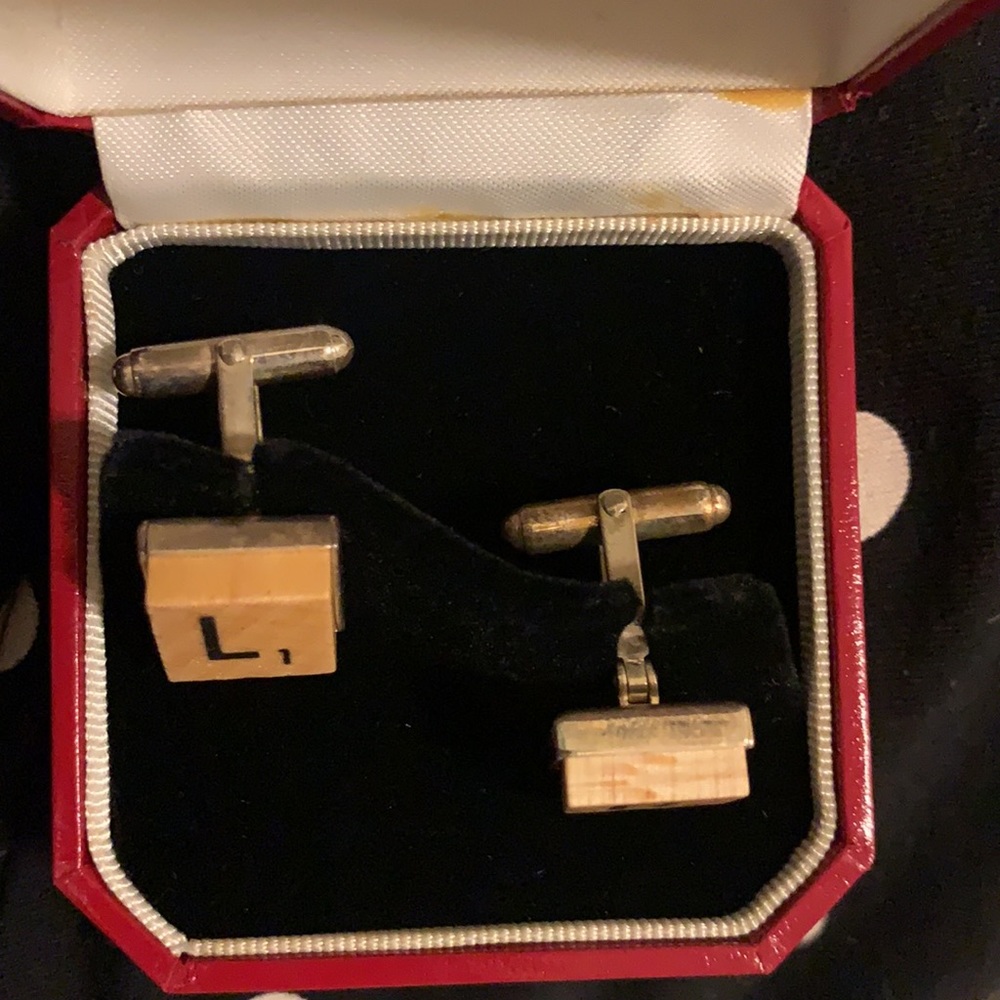Sterling Silver Scrabble Cufflinks - image 2